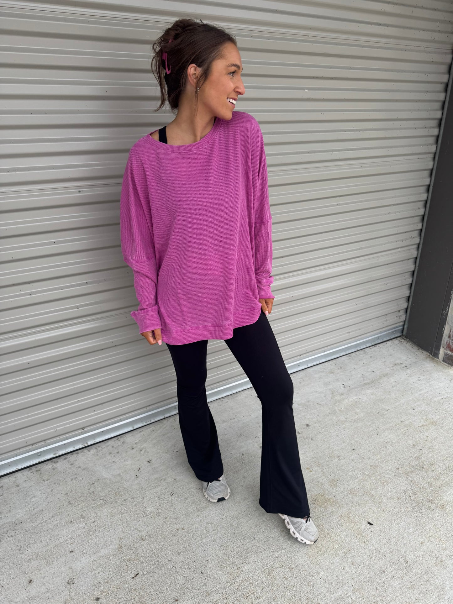 Waffle Ribbed Pullover