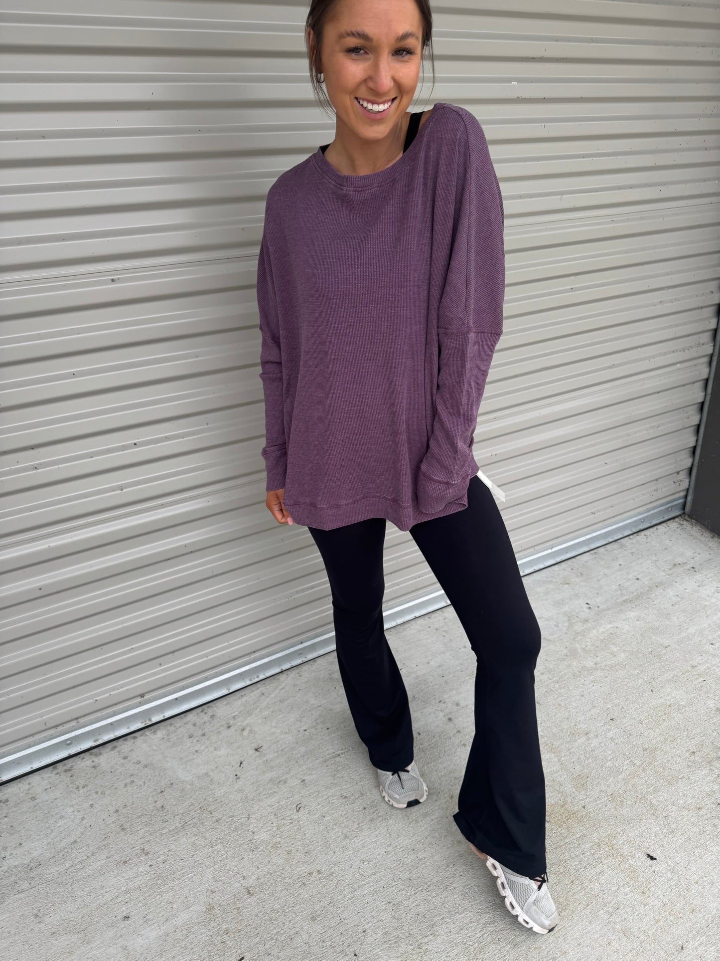 Waffle Ribbed Pullover