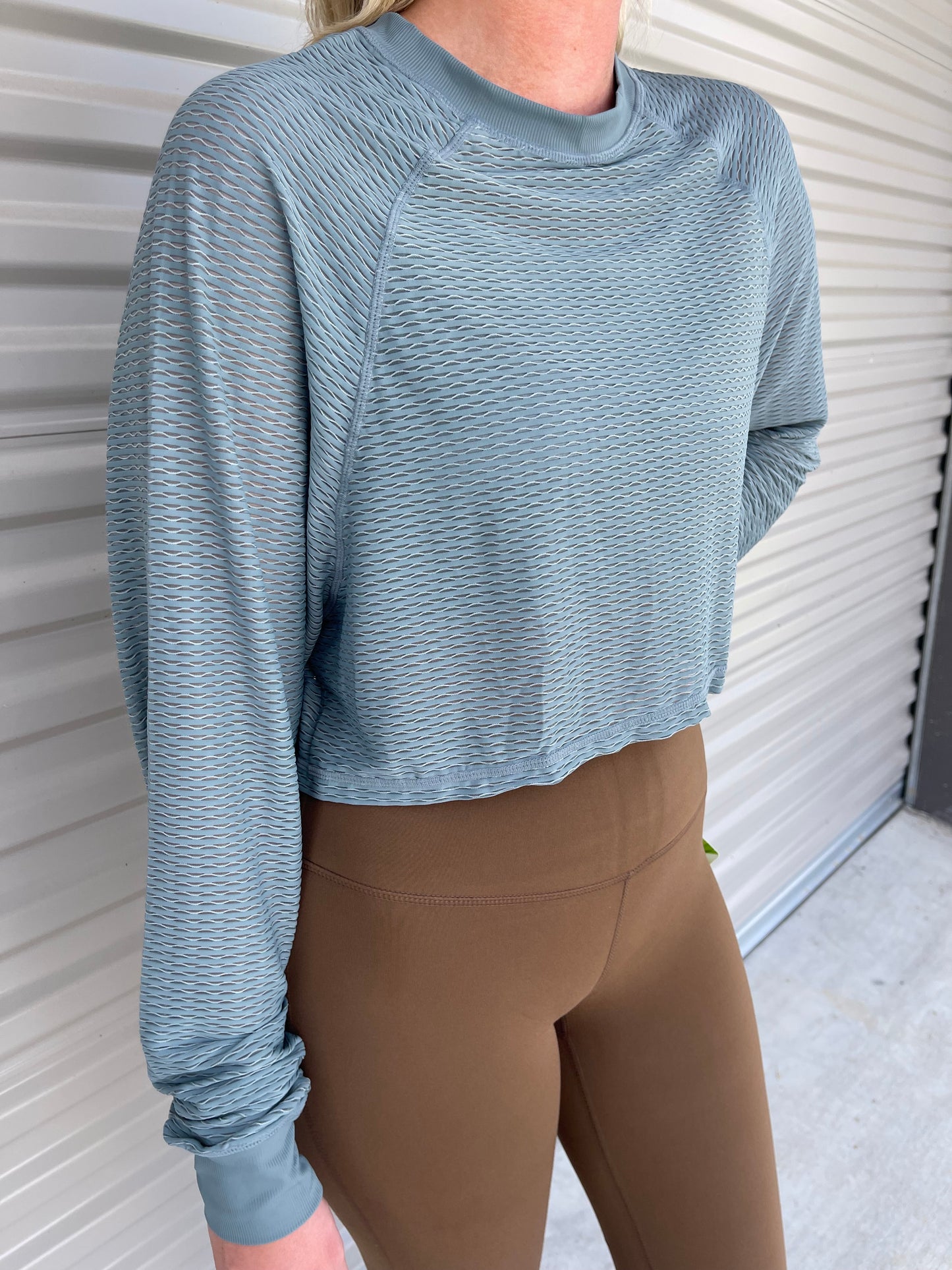 Striped Trellis Cropped Top