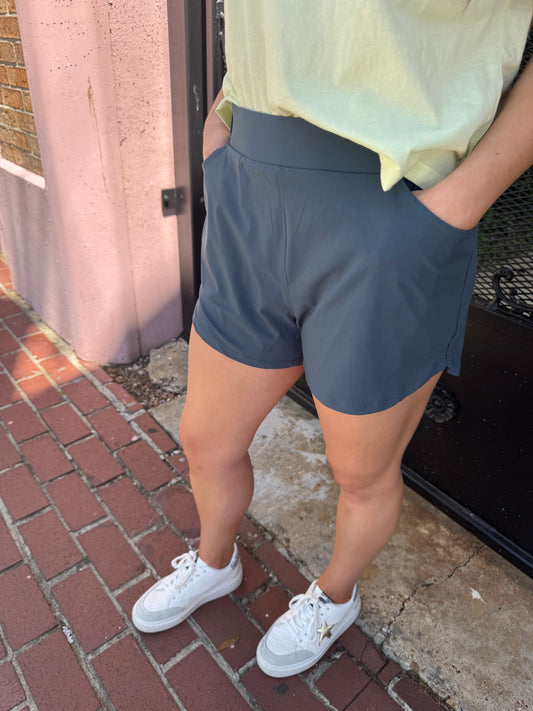 Curved Hemline Shorts