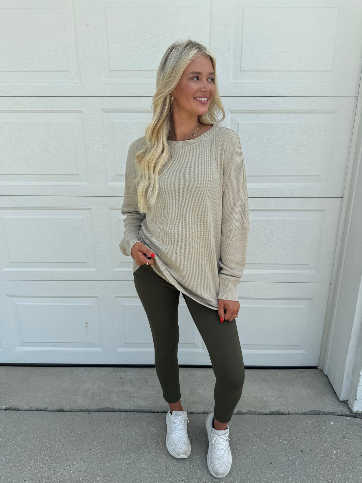 Waffle Ribbed Pullover