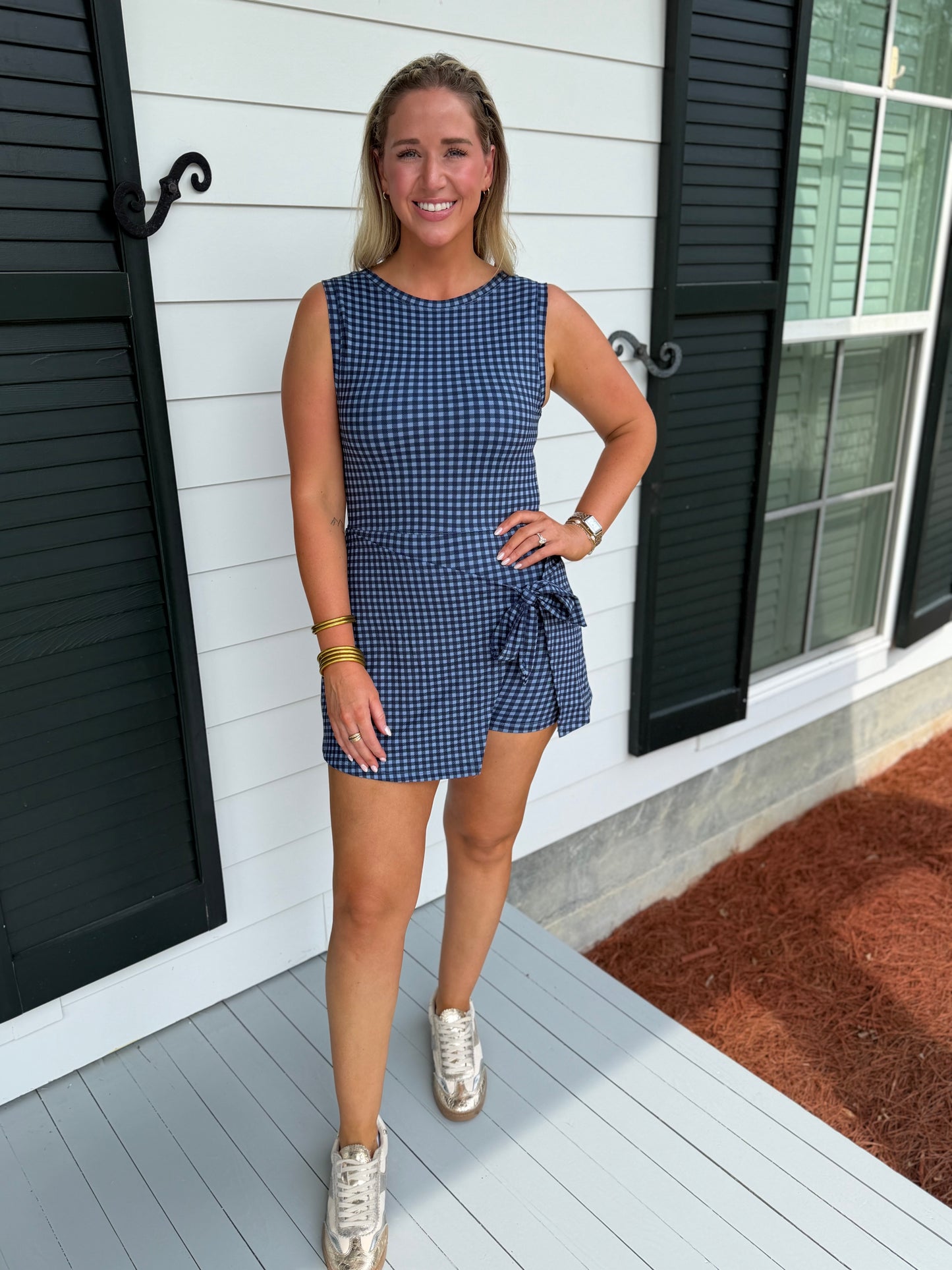Gingham Wrap Dress