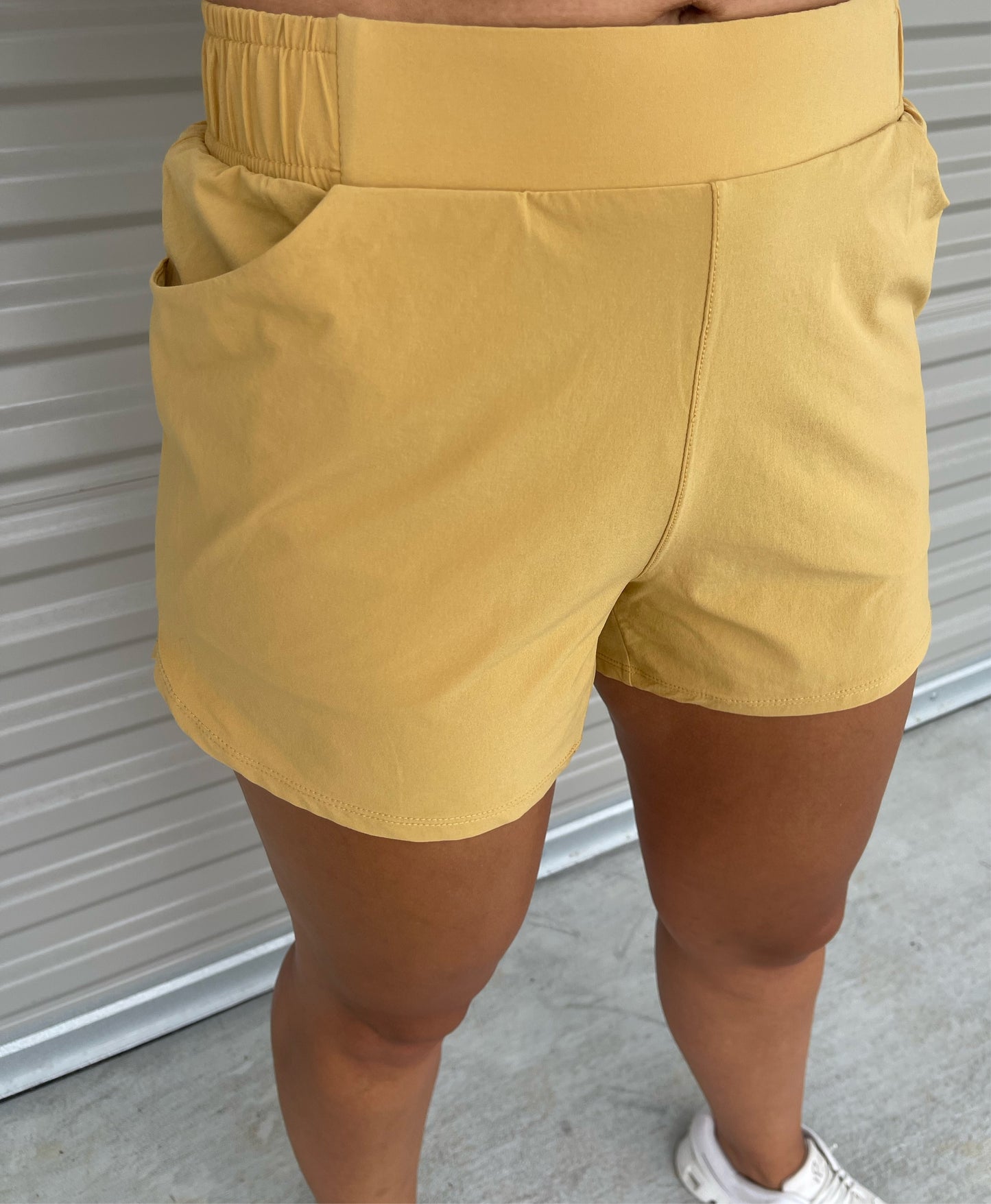 Curved Hemline Shorts