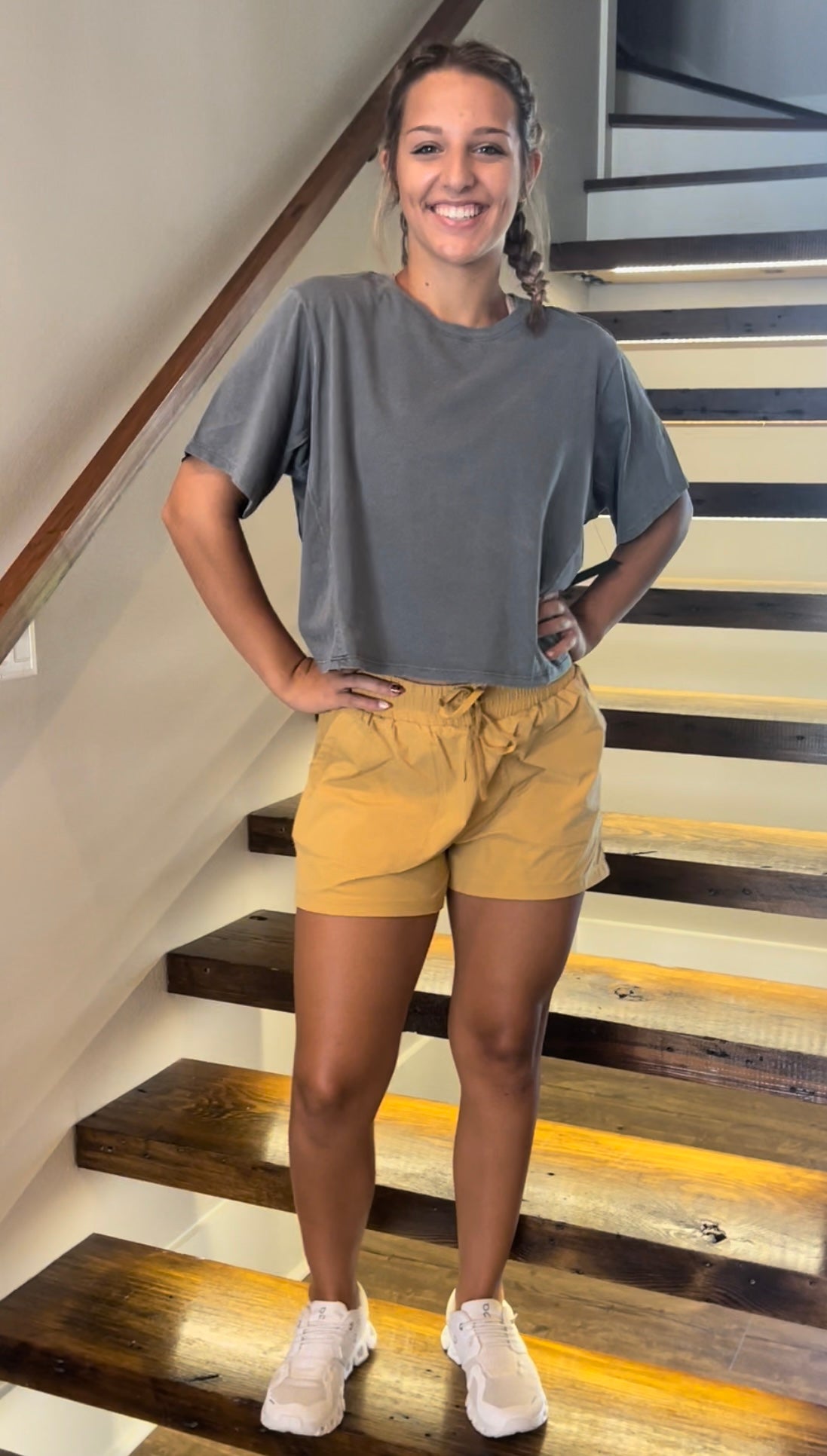 Athleisure Shorts With Drawstring
