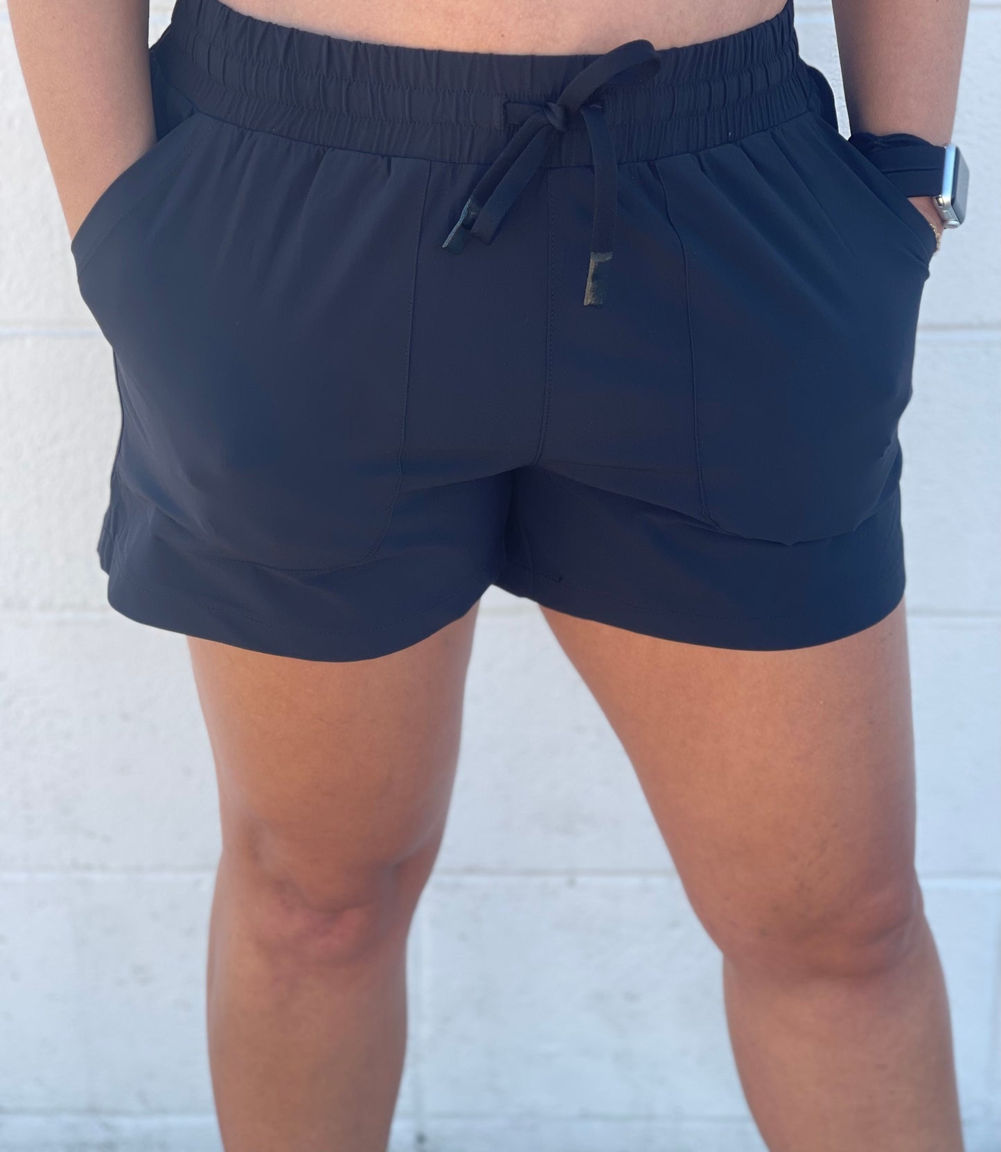 Athleisure Shorts With Drawstring